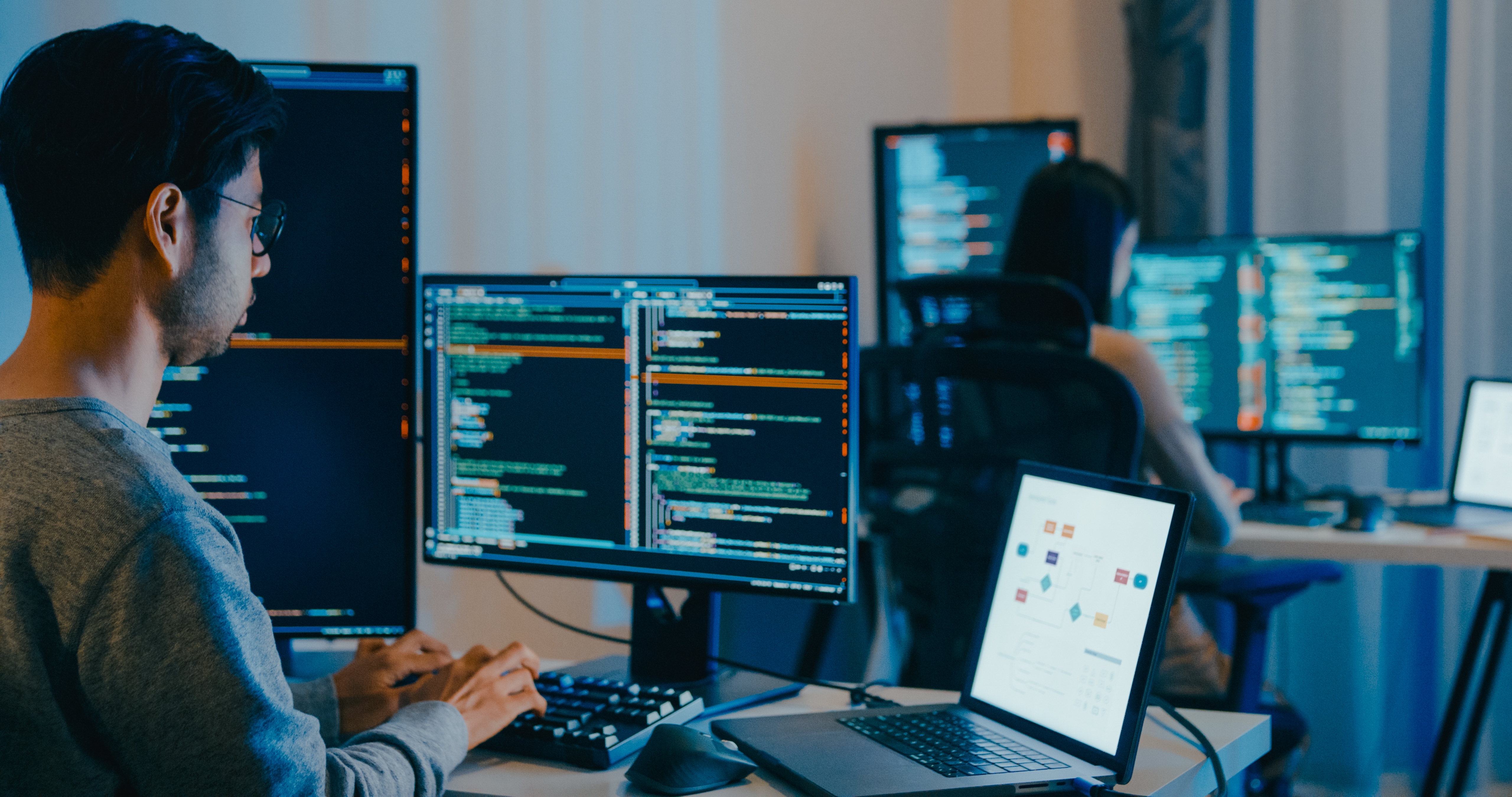 People working in an office
